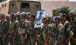 قوات نظام الأسد خلال عرض عسكري