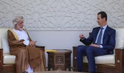 وزير خارجية سلطنة عمان يوسف بن علوي خلال لقائه برأس النظام