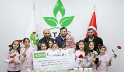 عبد الرحمن جعفر مع الأطفال العرب المتبرعين لأطفال سوريا