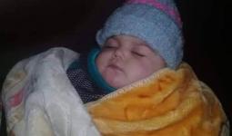 الطفلة المتوفاة في الحادث مايا حمدي علوش 7 أشهر