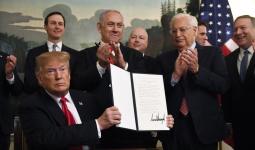 لحظات إعلان الرئيس الأمريكي عن صفقة القرن برفقة رئيس وزراء الاحتلال الإسرائيلي