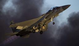 طائرة إسرائيلية حربية لحظة الإقلاع لضرب أحد الأهداف مؤخراً