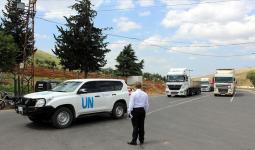 إرسال 56 شاحنة مساعدات أممية إلى إدلب عبر تركيا