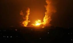 تصاعد النيران إثر قصف إسرائيلي على سوريا