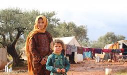 أطفال النزوح بمخيما إدلب - عدسة بسام الرحال