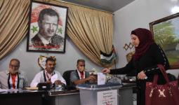 جانب من الاقتراع بانتخابات نظام الأسد في سوريا