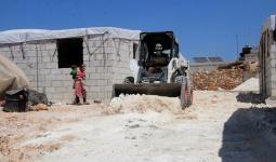 أعمال الدفاع المدني في مخيمات النازحين بريف إدلب