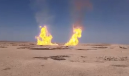 انفجار خط الغاز بمنطقة الجحيف على طريق أبو خشب بريف ديرالزور الغربي