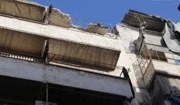 آثار قذائف في حلب 21 /3/ 2021