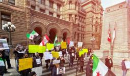 تظاهرة للتنديد بجرائم نظام الأسد والدعوة لمحاسبته