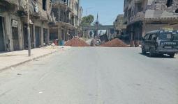 حاجز السرايا الذي يفصل درعا البلد عن مركز مدينة درعا