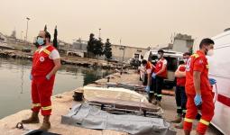 من جهود الإغاثة في مرفأ طرابلس