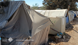 مخيم على أطراف مدينة أعزاز بريف حلب الشمالي - آرام