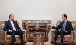 بشار الأسد مع وزير الخارجية الإيراني حسين أمير عبد اللهيان