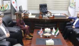 رئيس الحكومة السورية المؤقتة عبد الرحمن مصطفى يلتقي المسؤولة السياسية للملف السوري في البعثة البريطانية.jpeg