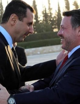 ملك الأردن ورأس نظام الأسد