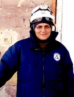 المتطوعة في منظمة الدفاع المدني السوري ميسون المصري