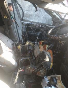 صورة للسيارة التي تم تفجيرها