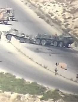 استهداف عربة روسية على الطريق الدولي بإدلب