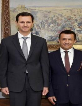 بشار الأسد وسفير الحوثيين