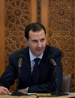بشار الأسد باجتماع وزارة الأوقاف - دمشق