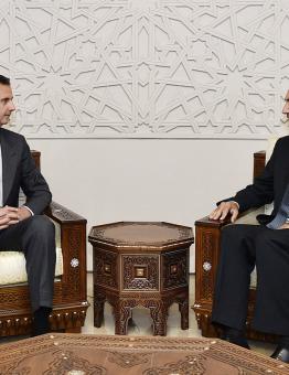 لقاء بين إبراهيم وبشار الأسد عقب تعيينه محافظاً لدمشق