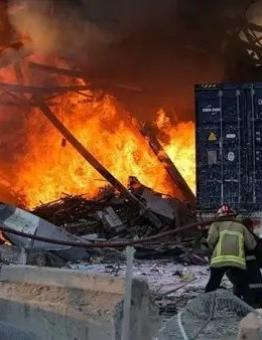 حريق في محطة كهرباء طرطوس