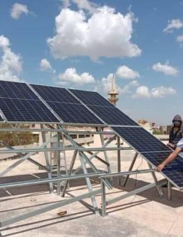 ألواح الطاقة الشمسية في دمشق
