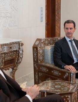 الأسد خلال استقباله وزير الخارجية الإيراني في دمشق