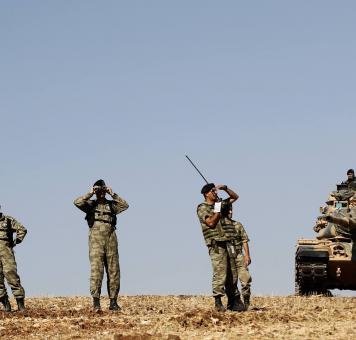 قوات تركية داخل إحدى نقاط المراقبة في سوريا