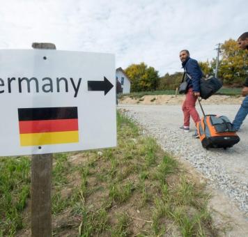 مهاجرون على الحدود الألمانية