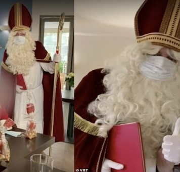 بابا نويل في دار مسنين بلجيكا - ديلي ميل