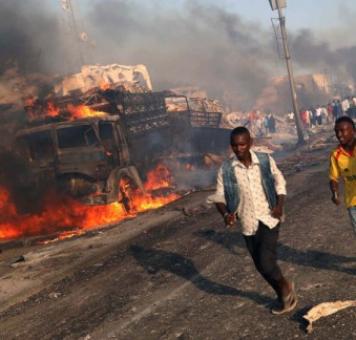 التفجير استهدف شركة  تركية تشيد الطرقات في الصومال