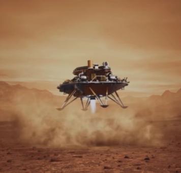 محاكاة لوصول المركبة الصينية إلى أرض المريخ