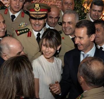 بشار الأسد وزوجته أسماء الأخرس