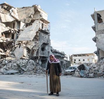أبنية مدمرة في سوريا