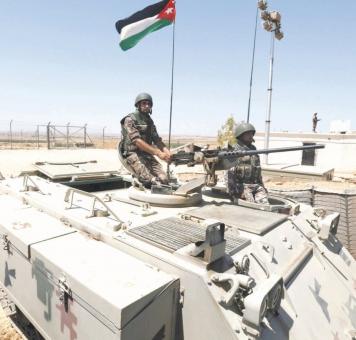 الجيش الأردني قرب الحدود السورية