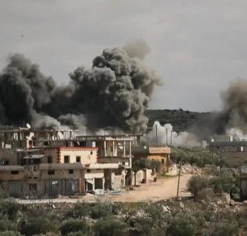قصف روسي على ادلب