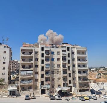 قصف على مدينة إدلب
