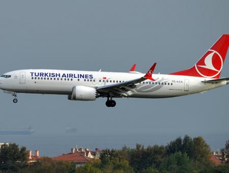 طائرة تركية خلال رحلة سفر