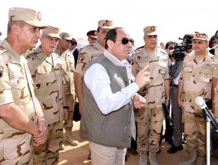 الرئيس المصري وجيشه.