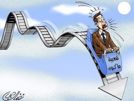 كاريكاتير يصف شعبية الرئيس الفرنسي إيمانويل ماكرون