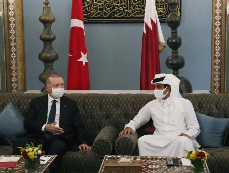 لقاء سابق جمع أردوغان بأمير قطر