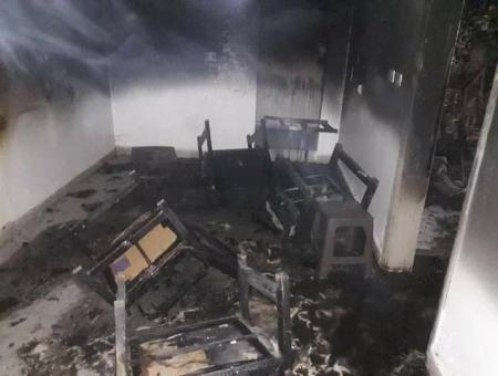 حرق مكتب المجلس المحلي لمدينة ديرك التابع للمجلس الوطني الكوردي