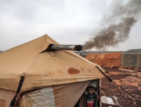 مخيم للنازحين في إدلب