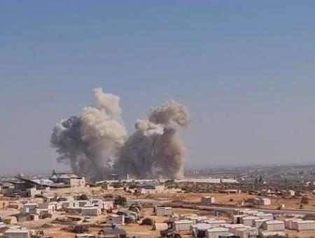 قصف روسي على محيط إدلب