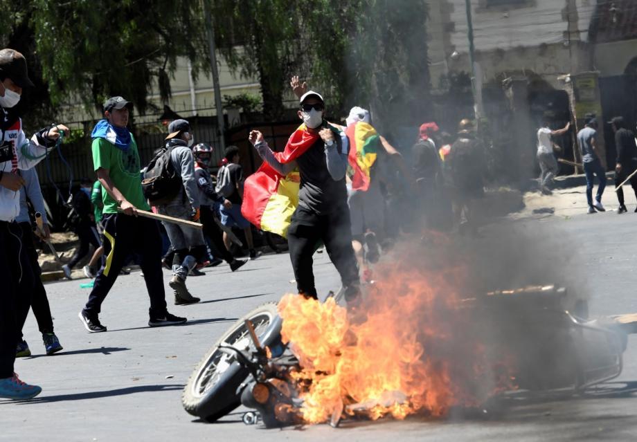 جانب من احتجاجات بوليفيا
