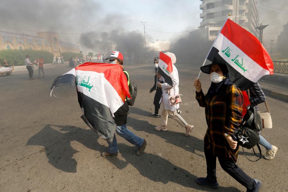 صورة أرشيفية من الاحتجاجات ضد الحكومة في العراق