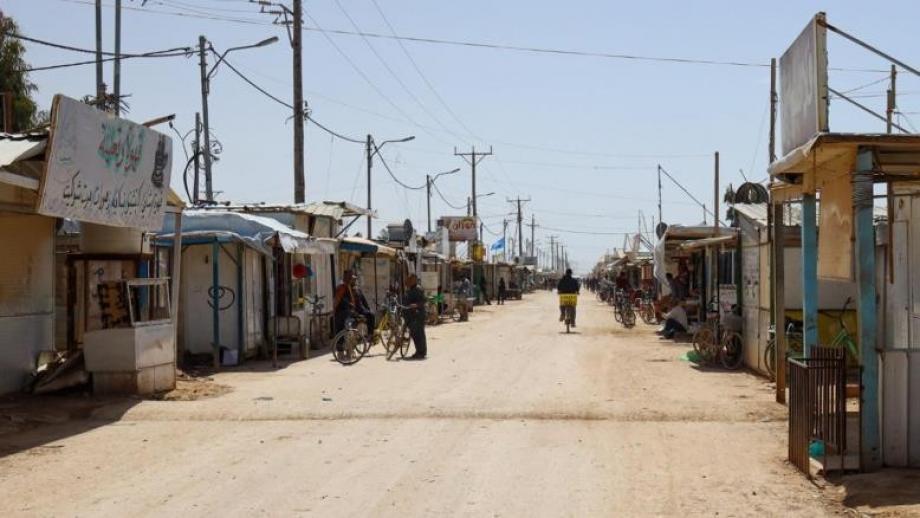 شارع السوق الرئيسي في مخيم الزعتري