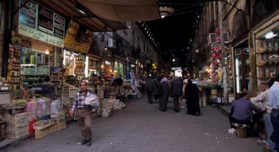 أحد أسواق مدينة دمشق